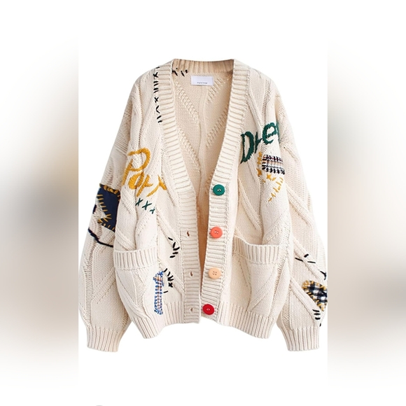 NWOT Beautifull New Unisex Cardigan - Picture 2 of 14